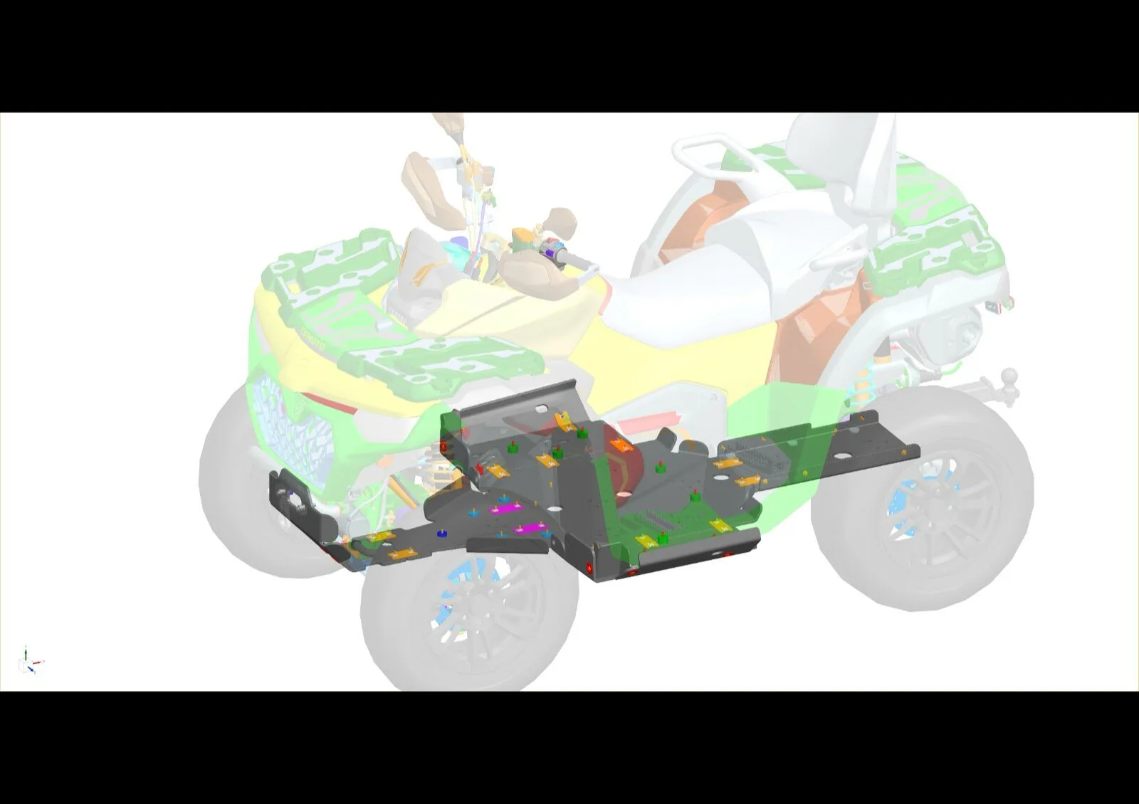 X850/X1000 G3 Kryt středu podvozku plastový CFMOTO