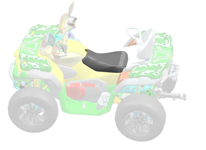 X850/X1000 G3 Vyhřívané sedadlo jezdce CFMOTO