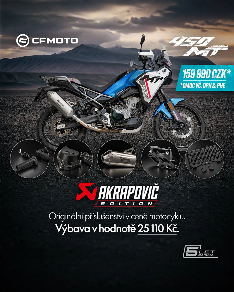 Originální příslušenství v ceně motocyklu